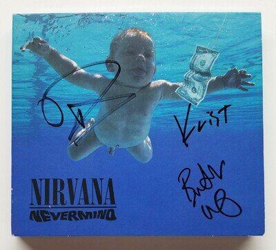 Nirvana SIGNED Nevermind CD JSA LOA Autograph by Dave Grohl Novoselic Butch Vig