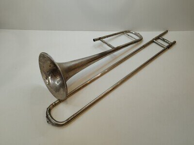 Vintage E. Hess Nachf Trombone Klingenthal Saxony Germany Brass Instrument Rare