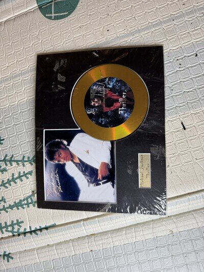 MICHAEL JACKSON - Signed Autographed - THRILLER - Gold Disc