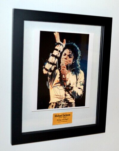 MICHAEL JACKSON Rare Signed Autograph, COA, UACC Registered Dealer #228, FRAME