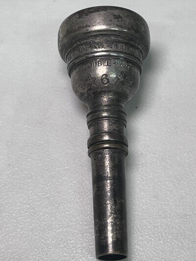 Vintage J. Parduba & Son Double Cup Trumpet Mouthpiece *5* Silver Plate NY USA