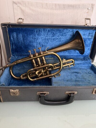 Vintage 1958 Olds Ambassador Brass Trumpet / Coronet With Original Case NICE!!!