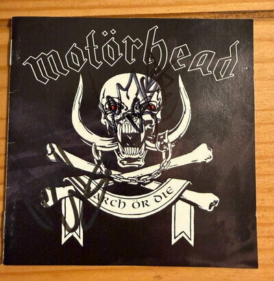 Motorhead March or Die Signed Autograph CD Lemmy and Phil