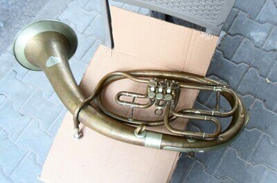 Rare Antique 1920's Czech BOLAND&FUCHS Brass Euphonium / Tuba - To Restore