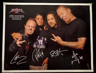 Metallica Fan Club Signed / Autograph Print 2009