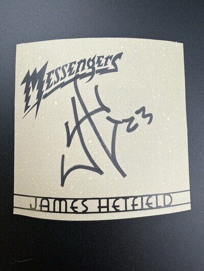 JAMES HETFIELD OF METALLICA SIGNED MESSENGERS AUTOGRAPH AUTO W/ PUBLISHER’S COA