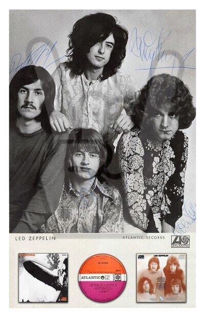 LED ZEPPELIN 1969 11x17 VINTAGE PRE PRINT AUTOGRAPH POSTER DEBUT ALBUM PLANT