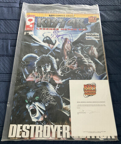 KISS 4-K Destroyer Edition Giant Comic AUTOGRAPHED By Ace, Paul, Peter, & Gene!