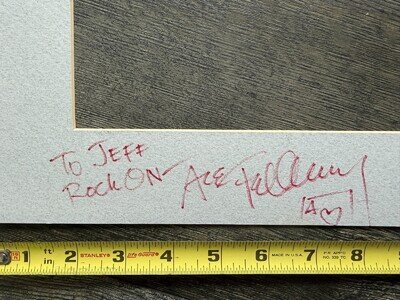 Kiss ACE FREHLEY Signed Autograph Matte Border To Jeff 1992 Vintage Kiss