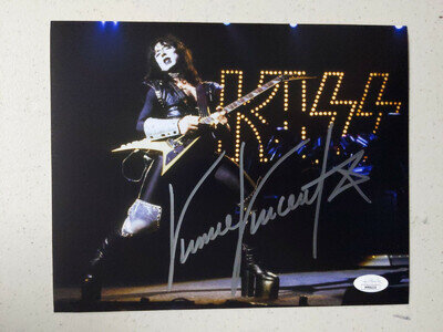 VINNIE VINCENT Signed 8x10 KISS Photo Autograph JSA BAS Beckett COA G