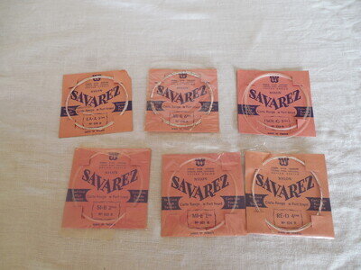Savarez nylon guitar strings set of 6 sizes new old stock France