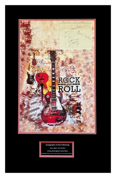 Jimi Hendrix-JanisJoplin-Stevie Nicks-Lindsey Buckingham Autographs