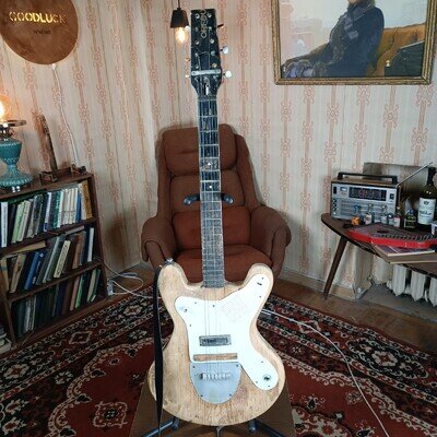 UNKNOWN Dragon Rare Soviet Vintage Electric Craft Guitar Orfeus neck USSR