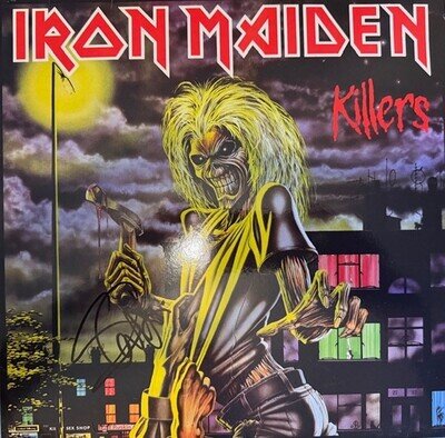 STEVE HARRIS KILLERS LP IRON MAIDEN SIGNED AUTOGRAPH SEE PROOF