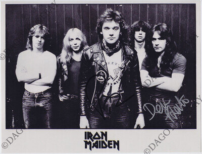 IRON MAIDEN 8x10 Photo, PAUL DI'ANNO & DENNIS STRATTON DiAnno Autograph / SIGNED