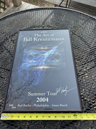 Bill Kreutzmann Grateful Dead Signed Autograph Framed photo from his Philly show