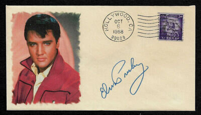 Elvis Presley Featured on Ltd Edition Collector's Envelope Repr Autograph *OP990