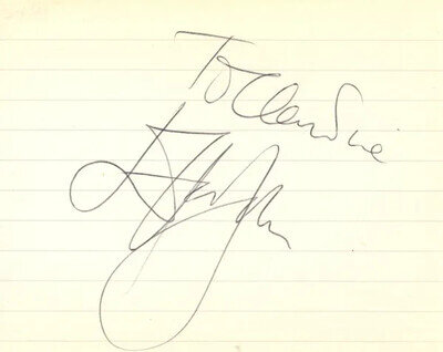 Elton John Autograph 1980s