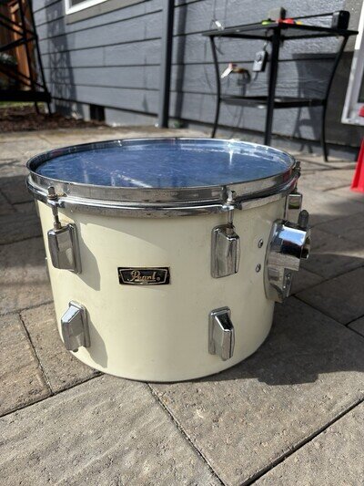 Vintage Pearl Japan 13x9 Concert Tom Fiberglass Reinforced White Marine Pearl