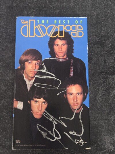 The Doors The Best Of The Doors Autographed By 3 Members VHS Cover/Tape
