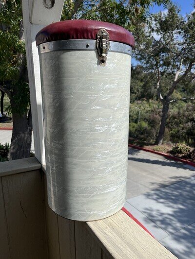 WFL Canister Throne White Marine Pearl. 1957 Ludwig