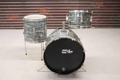 Ludwig Club Date 3pc Drum Kit Set Blue Oyster Pearl Vintage 1960's 20/14/12"