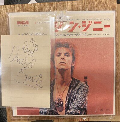 David Bowie Vintage autograph And RCA record
