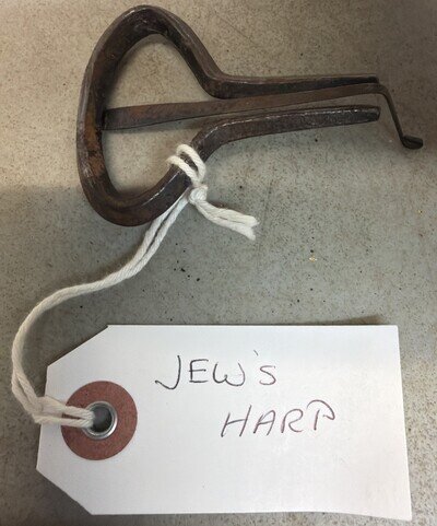 Vintage Jews Juice Harp Made in England 2 1/2 Inch Mouth Jaw Music