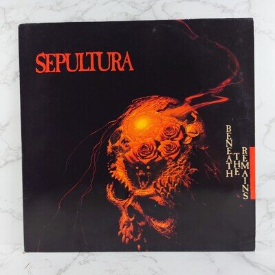 Sepultura – Beneath The Remains 12" Vinyl Album LP Original 1989 EX