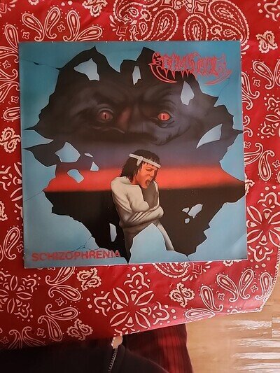 SEPULTURA Schizophrenia ORIGINAL UK LP Album Vinyl Record SHARK 006 Cavalera