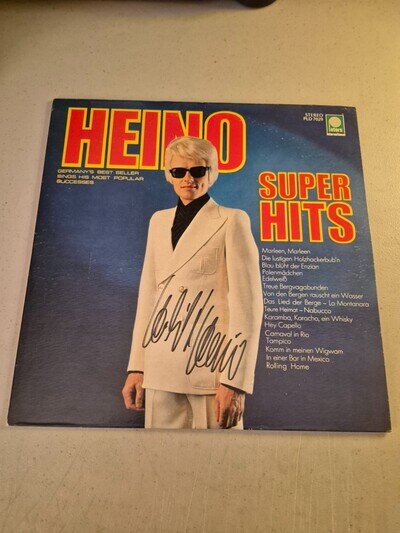 SIGNED Heino - Super Hits (LP, 1977) Good+/EX, Tested, German Schlager
