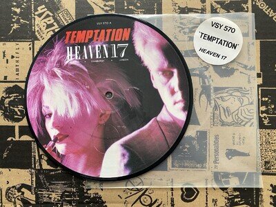 Heaven 17 - Temptation 7" Picture Disc - Unplayed Copy + Hype Sticker - 1982