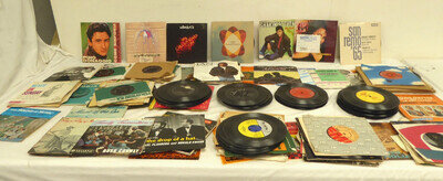 x150 7" Vinyls Records Job Lot 60s 70s 80s Rock Pop Wombats Shakin' Stevens