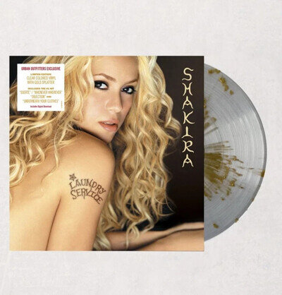 laundry service (clear with gold splatter vinyl lp) - shakira vg/VG+ sleeve