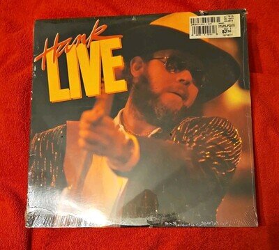 Hank Live by Hank Williams, Jr. Curb Records Sealed Vinyl LP Original Cut Out
