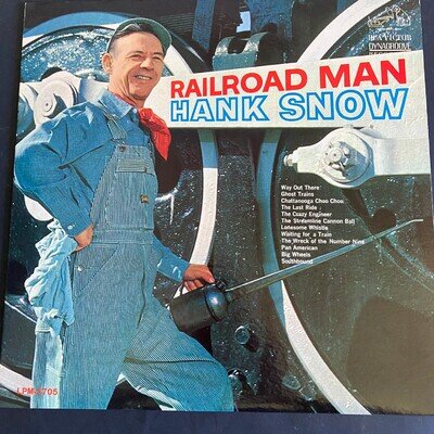 Hank Snow – Railroad Man LP Record 1963 RCA Victor Country Folk 33 RPM Mono