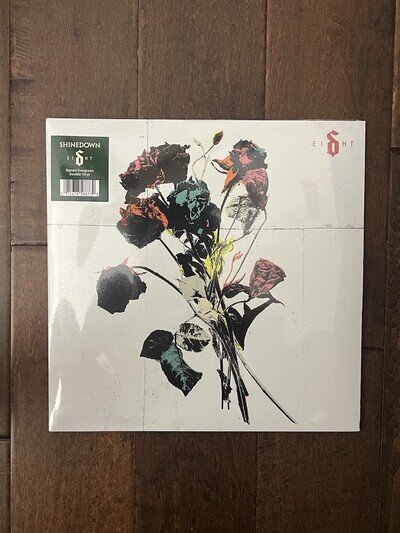 Shinedown EI8HT Eight Signed Insert Evergreen Vinyl LP Limited New Rare IN HAND