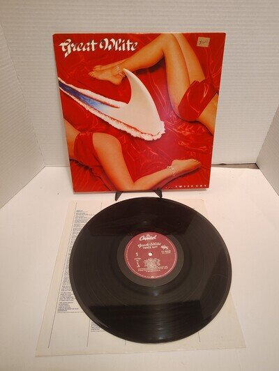 Great White ‎Twice Shy Vinyl LP OG US 1989 Press Hard Rock