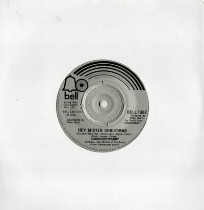 SHOWADDYWADDY 7" UK 45 HEY MISTER CHRISTMAS - ROCK N ROLL MAN - EX CONDITION