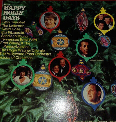 33RPM Record : Capitol Music for Happy Holly Days : Glen Campbell David Rose