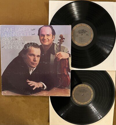 Jaime Laredo Glenn Gould - Bach Sonatas Violin Harpsichord 2xLP NM PROMO SIGNED