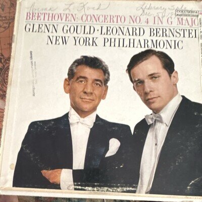 Beethoven Concerto No. 4 Glenn Gould 12" Mono Vinyl LP Columbia ML 5662