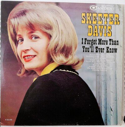 Skeeter Davis ‎– I Forgot More Than You'll Ever Know NM Vinyl, 1964 Mono