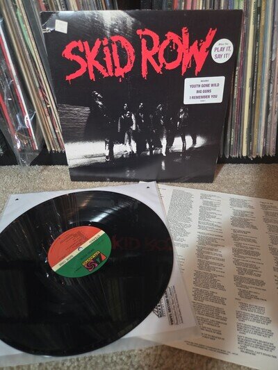 Skid Row Self Titled Lp Vinyl 1989 1st PROMO Press Hype/Insert VG+/VG++