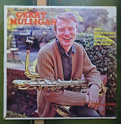 VTG The Great Gerry Mulligan Vinyl Record 12" LP 33 RPM Crown 5363