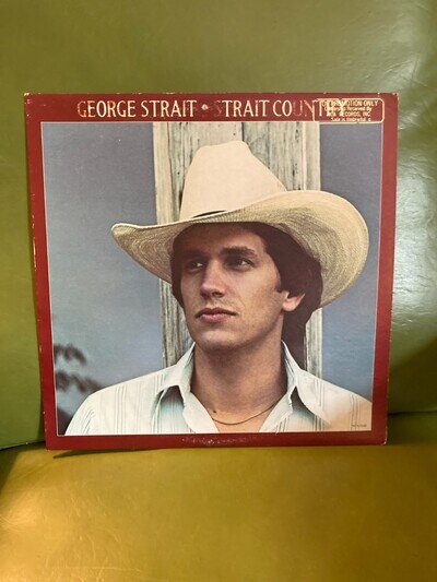 George Strait - Strait Country Vinyl LP, 1981 MCA Records PROMO VG+ Rare!