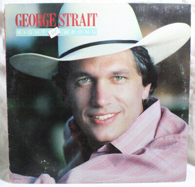 George Strait - Lp - Right Or Wrong - 80's Tx Country Pop Classic Rare