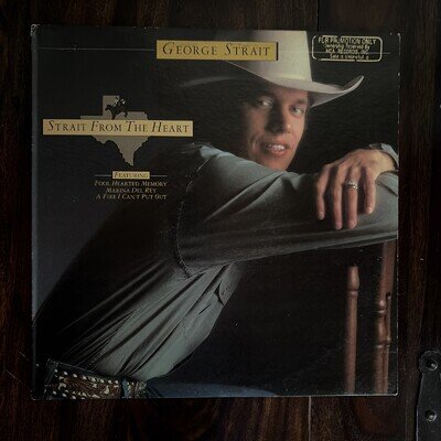 George Strait - Strait From The Heart LP - 1982 - MCA-5320 PROMO - VG++/VG+