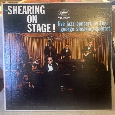 Shearing On Stage! George Shearing Quintet 1959 VG+ LP Ultrasonic Clean Capitol