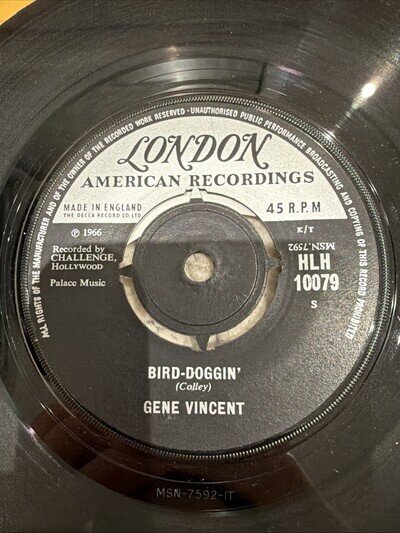 GENE VINCENT: bird-doggin' / ain't that too much LONDON 7" Single 45 RPM UK